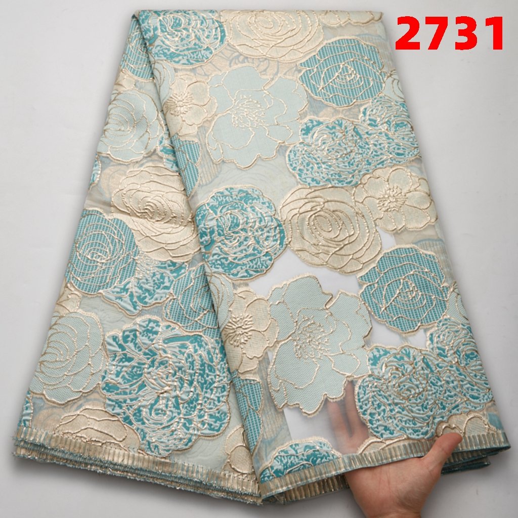 High Quality African Lace Fabric Online Guinea Brocade Fabric Jacquard Lace Luxury French Tulle Nigerian Lace From China 2731