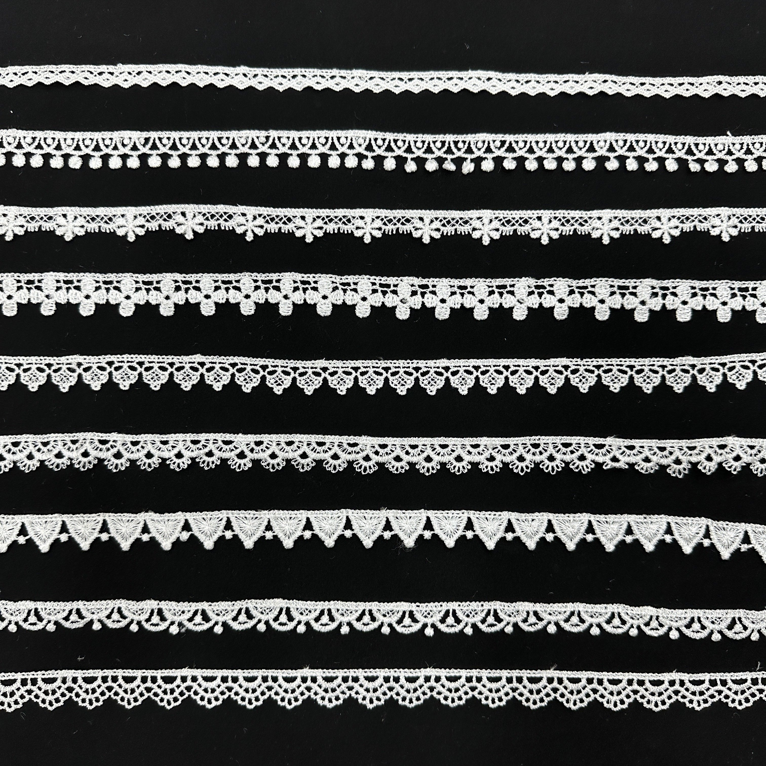 Luxury African White Dentelle Big French Lace Beaded Renda Lace Fabric Polyester Lace Fabric 5 Yards For Women