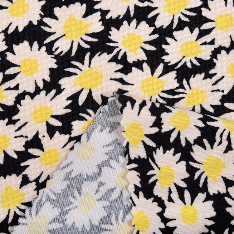 Manufacturers Direct Stock DTY Microfibre Printed Brushed Clothing Fabric 100% Polyester Printed for women's printed fabric