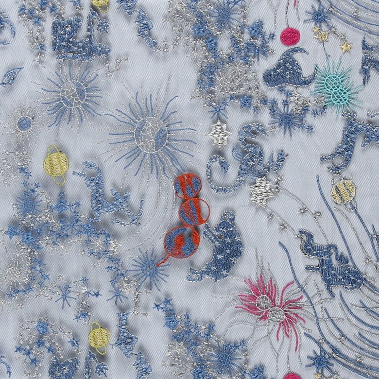 HA-16297 New fashion multi color mesh knit luxury embroidery tulle lace fabric for apparel