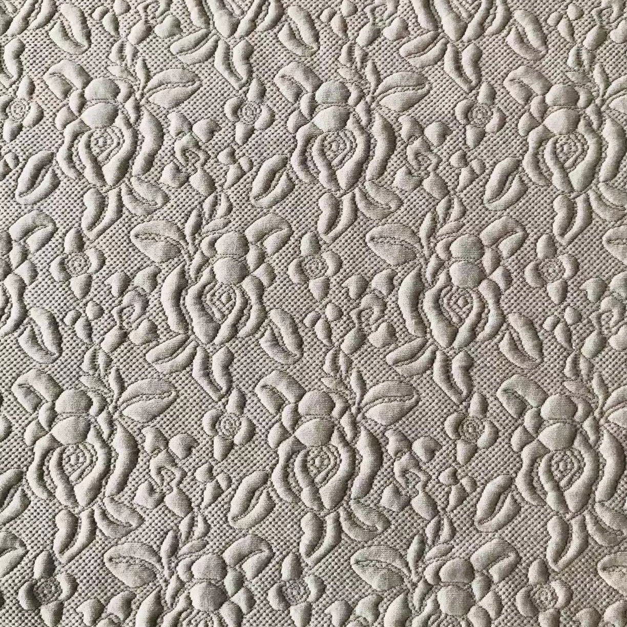 Wholesale Fashion Embossed Flower Stretch 95% Polyester 5% Spandex Knitted Padding Quilted Jacquard Fabric