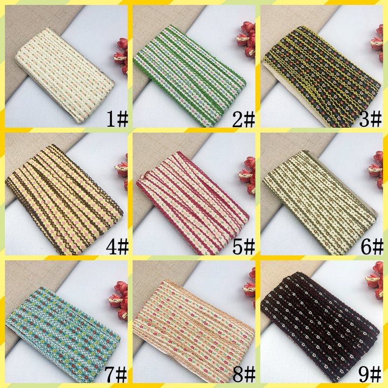 Wholesale African Hollow Out Design Sequined Flower Embroidery Lace Trimming For Girl Clothes