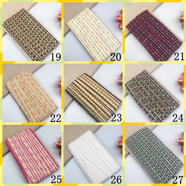 Wholesale African Hollow Out Design Sequined Flower Embroidery Lace Trimming For Girl Clothes