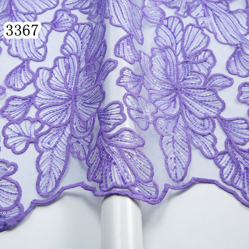 3367 French Milk Mesh Lace High Quality African Tulle Lace Fabric with Sequins For Bride BridesmaidLuxury Wedding Dresses Sew