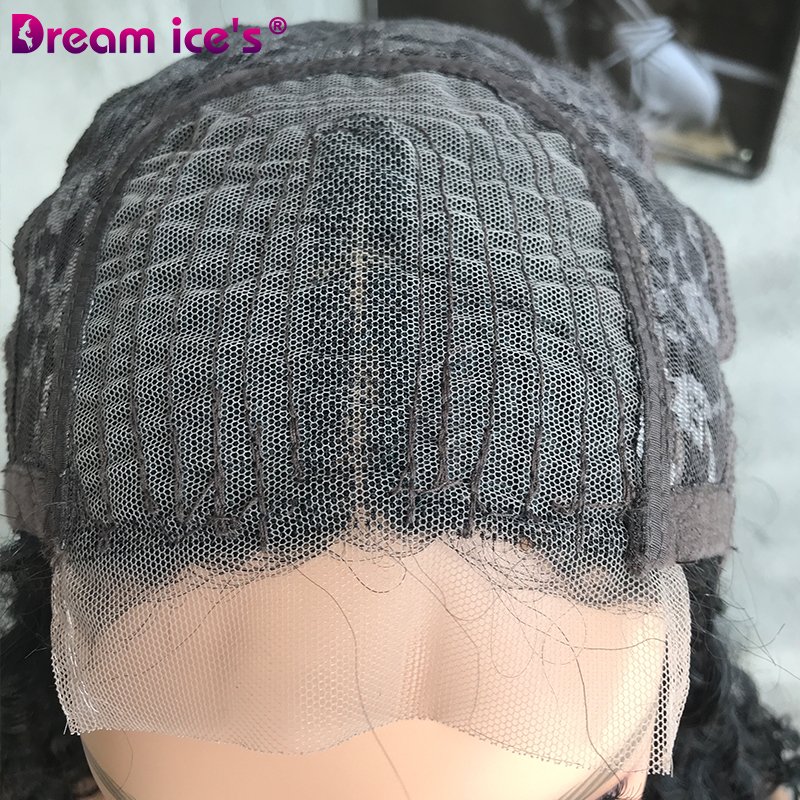 XISHIXIU HAIR Wholesale Price Natural Wig Human Hair Blend Black Long Curl Lace Front Wigs Middle Part Wigs for woman