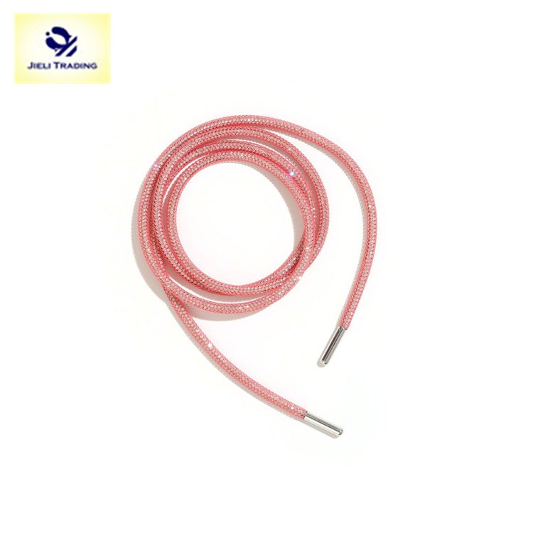 Jieli DIY 6mm rainbow Diamond Shoe Laces Diamond Lace Charms Shoelace Shoe Decorations Shoelaces wholesale