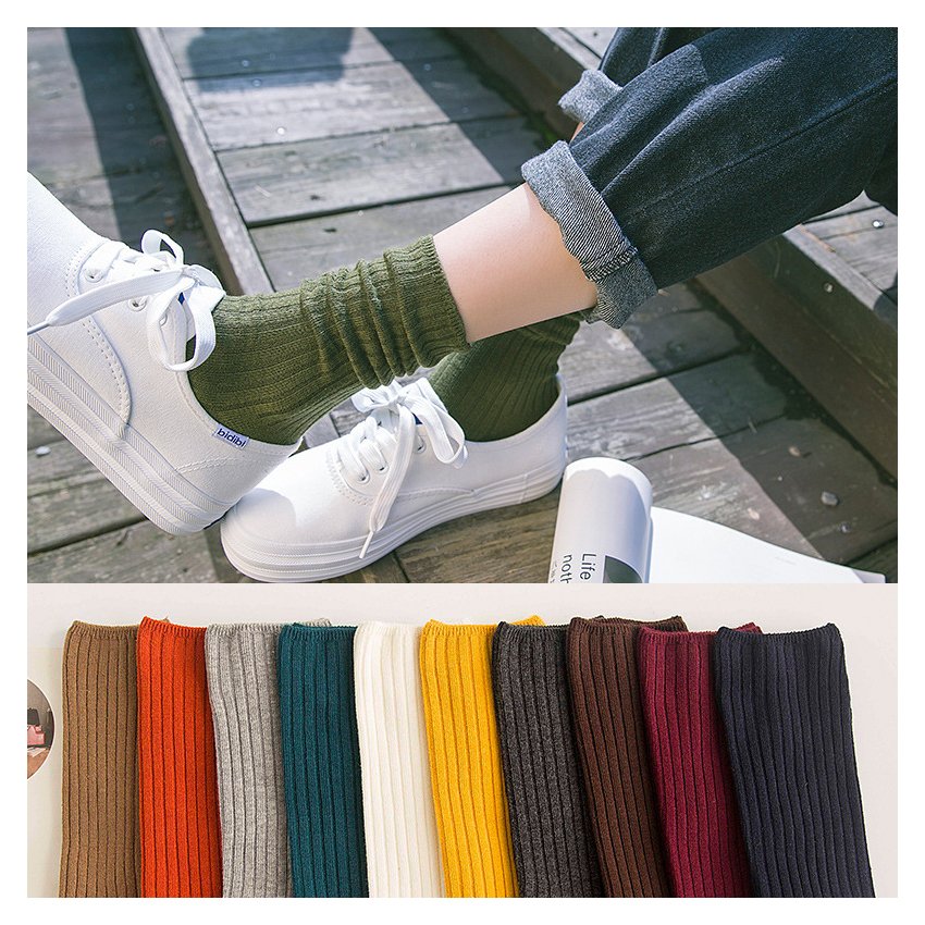 Custom Logo High Quality Solid Plain Eco friendly Comfortable Soft Seamless Ribbed Dress Crew Women Bamboo Socks