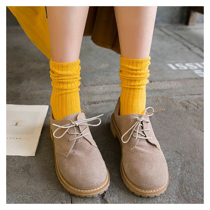 Custom Logo High Quality Solid Plain Eco friendly Comfortable Soft Seamless Ribbed Dress Crew Women Bamboo Socks