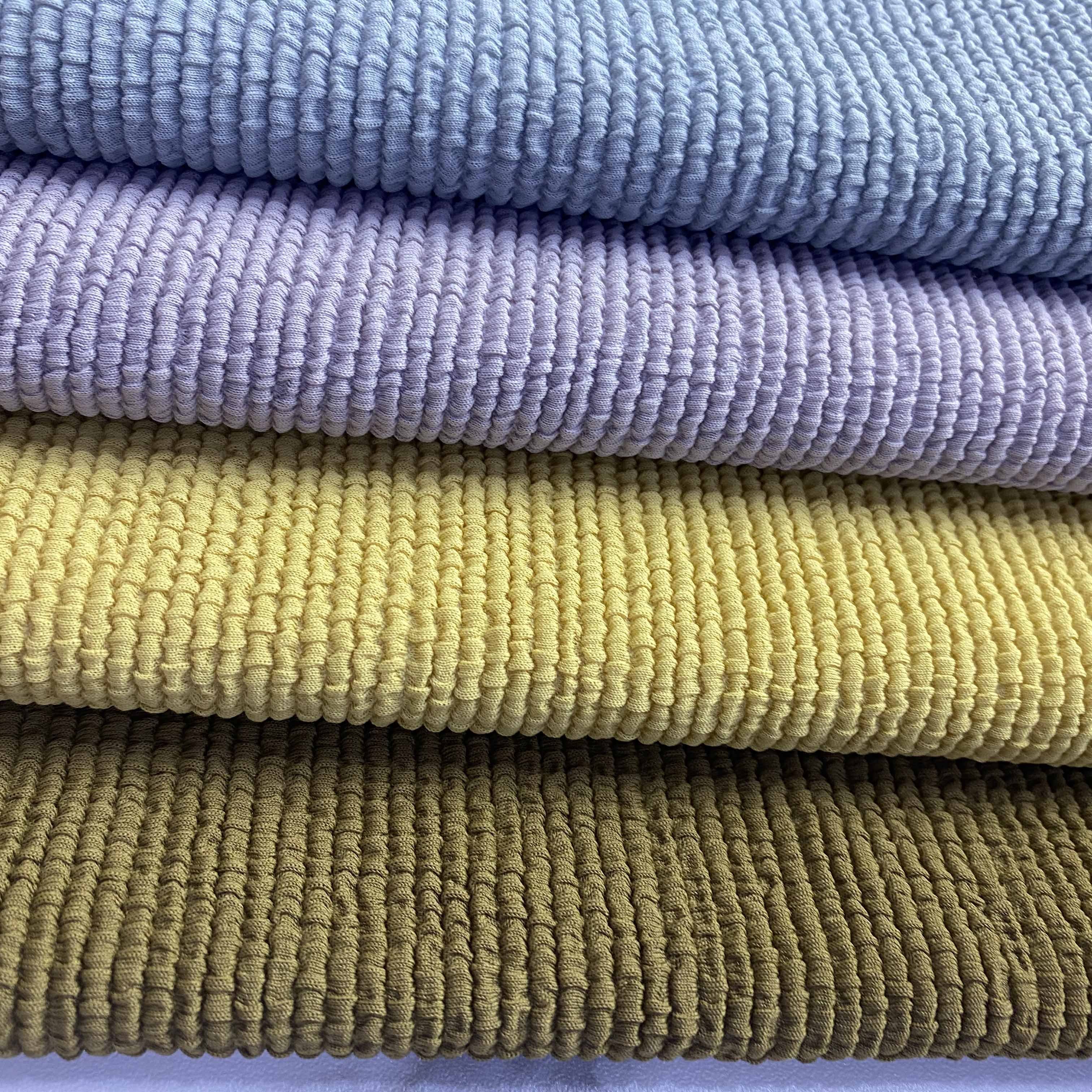 Factory Price Elastic Spandex Crinkle Knit Rib Fabric Nylon Swimwear Seersucker Fabric for Swimsuit Bikini