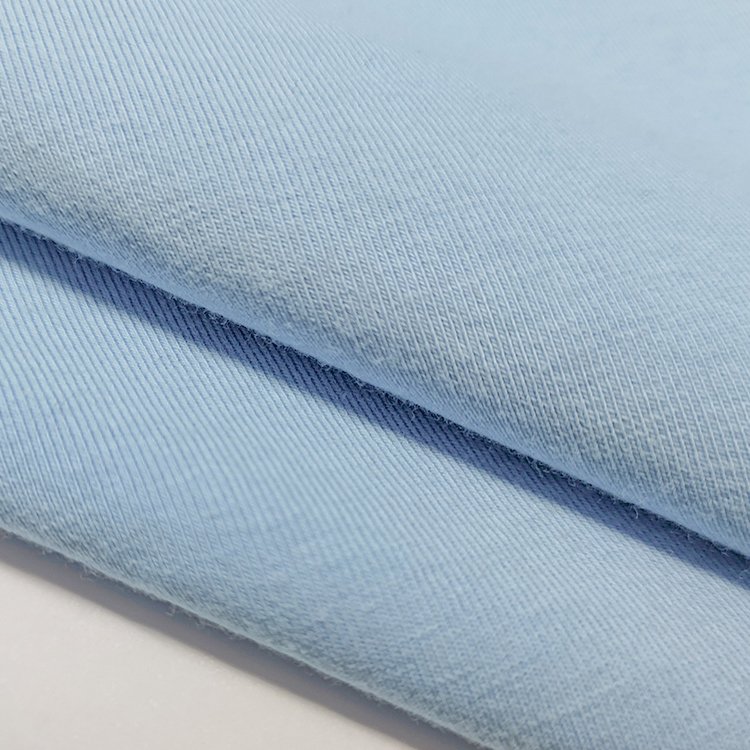 100% Organic Cotton CVC Recycled Poly Span 1x1 Rib Fabric Supplier For Garments