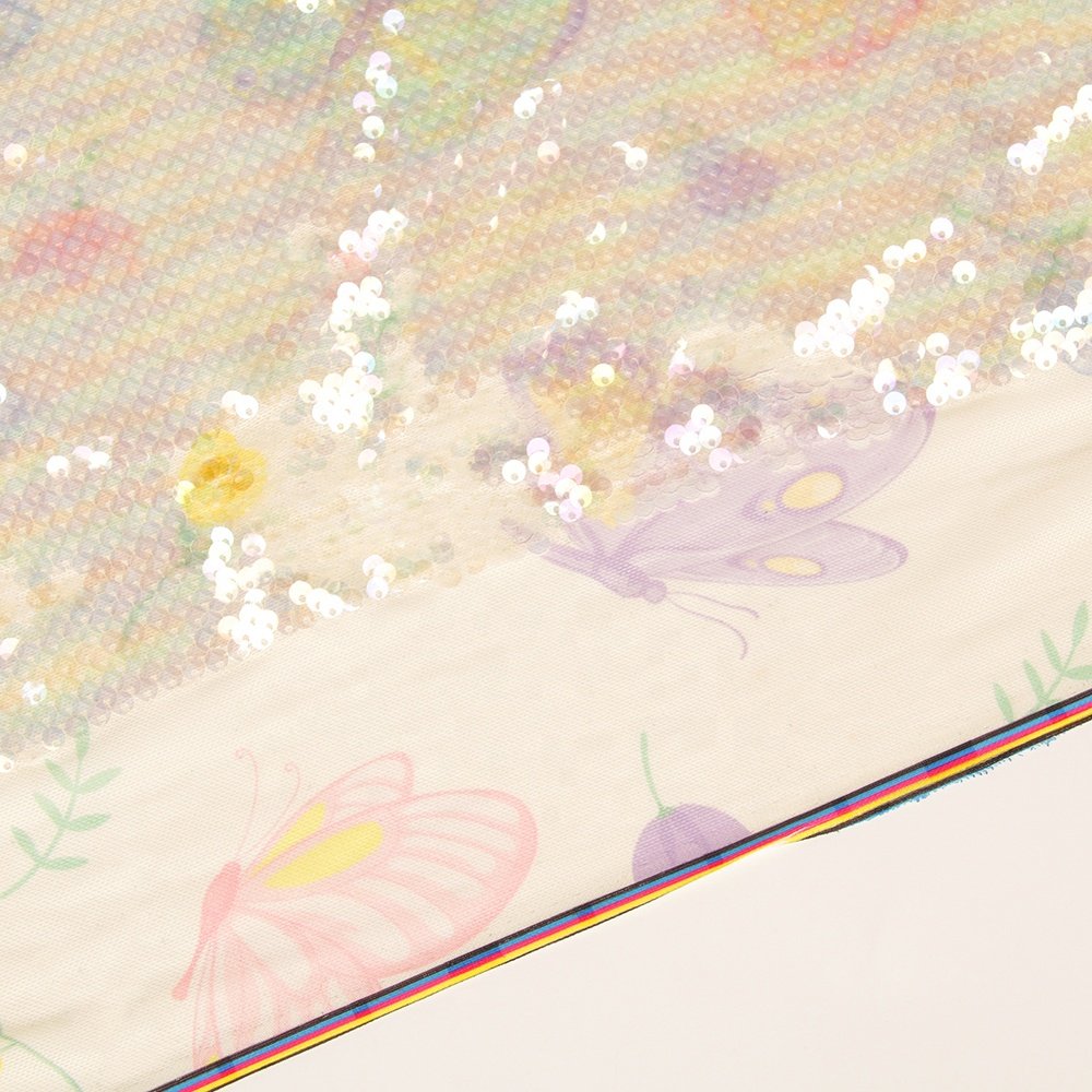 Hot selling French Stretch mesh Fabric butterfly Digital Printing fabric glitter sequin embroidery fabric For Garment