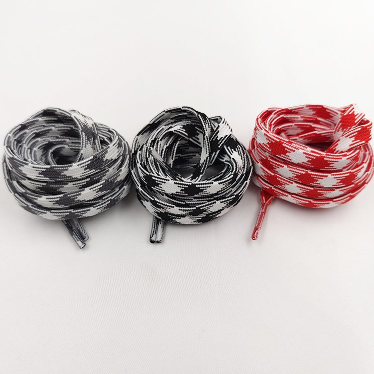 Custom logo bulk wholesale hollow flat wide waxed polyester roller ice hockey skate shoe laces shoelaces