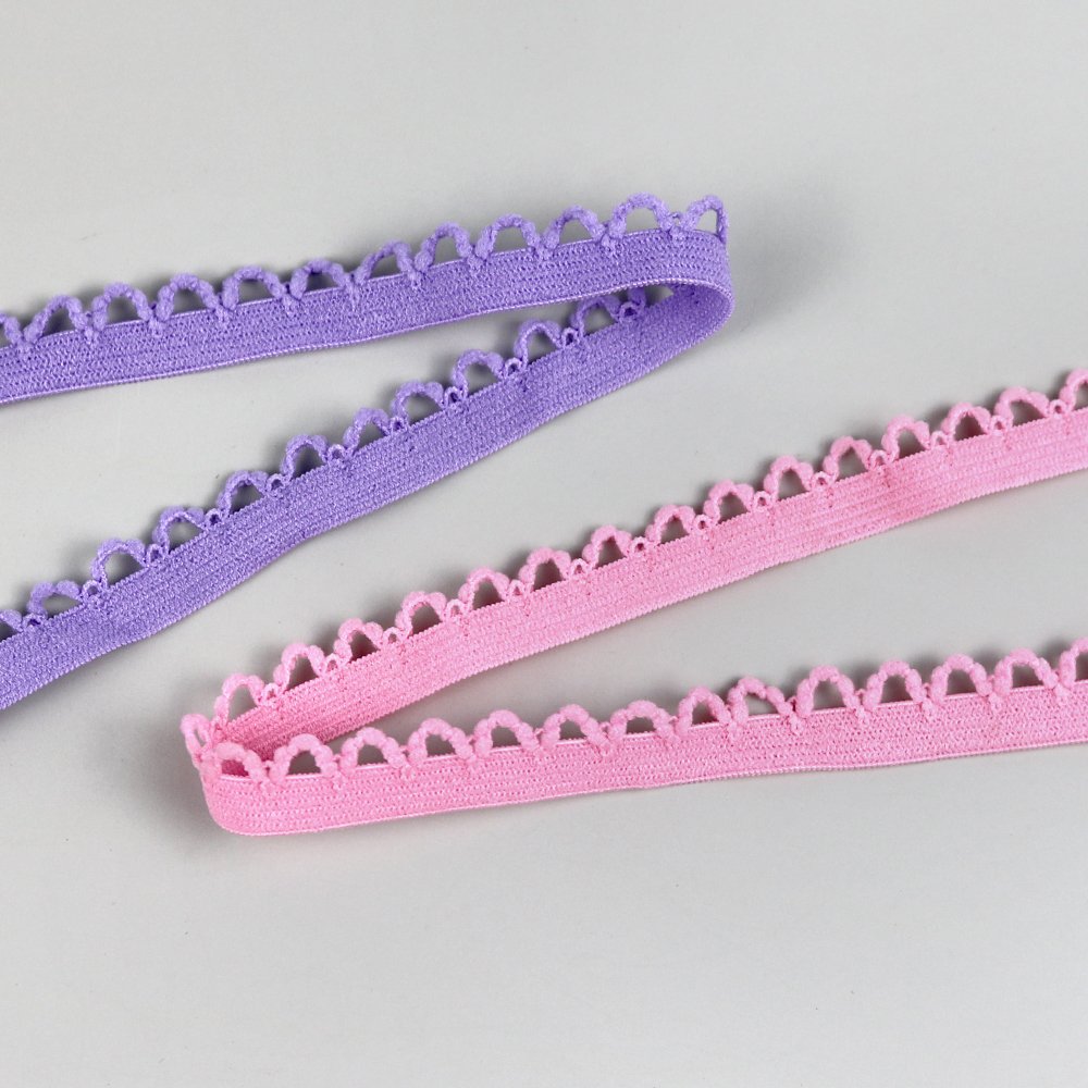 Factory custom fashion net mesh border knitted lace edging elastic band for underwear