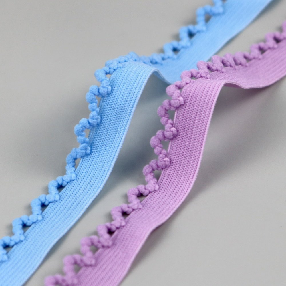 Factory custom fashion net mesh border knitted lace edging elastic band for underwear