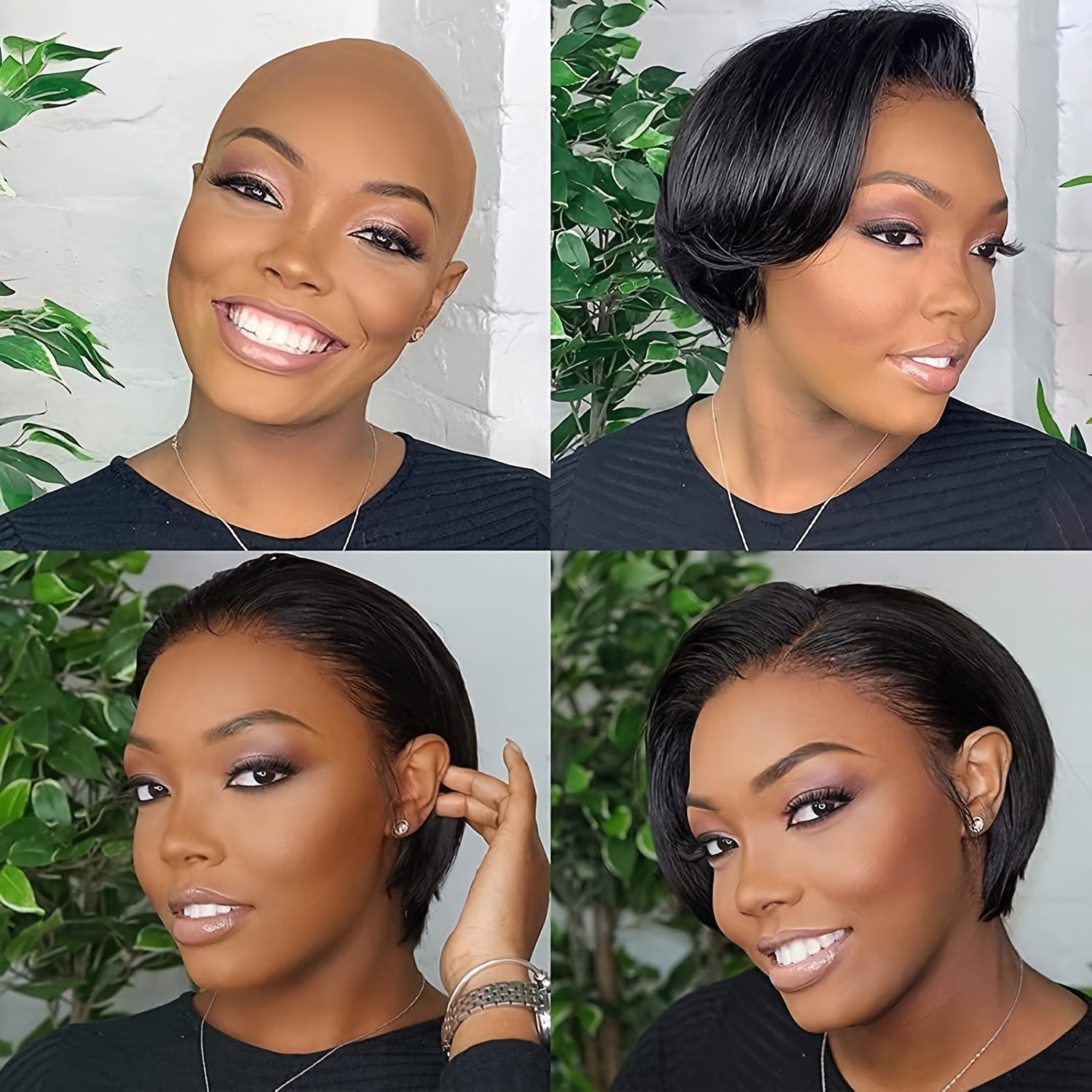 Hot selling Short Bob Pixie Cut Wig Lace Frontal Straight Transparent Lace Front Human Hair Wigs For Black Women