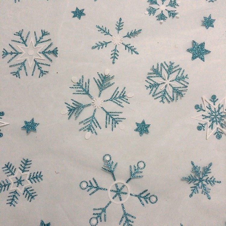 Multicolor glitter star embroidery print lace tulle fabrics for baby dress LT20848