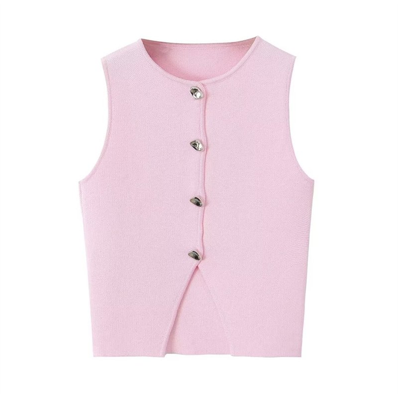 TAOP&ZA women's clothing 2024 autumn new European and American fashion versatile knitted casual short-sleeved tops 5536027