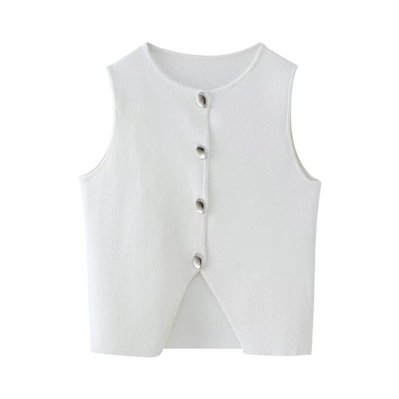 TAOP&ZA women's clothing 2024 autumn new European and American fashion versatile knitted casual short-sleeved tops 5536027