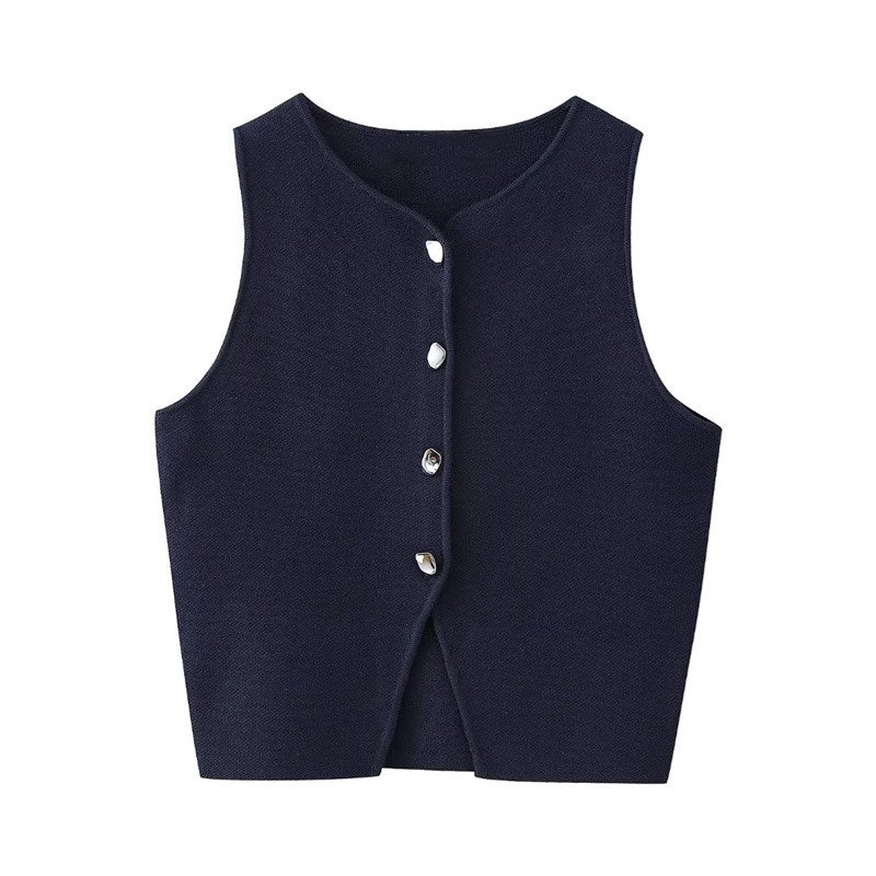 TAOP&ZA women's clothing 2024 autumn new European and American fashion versatile knitted casual short-sleeved tops 5536027