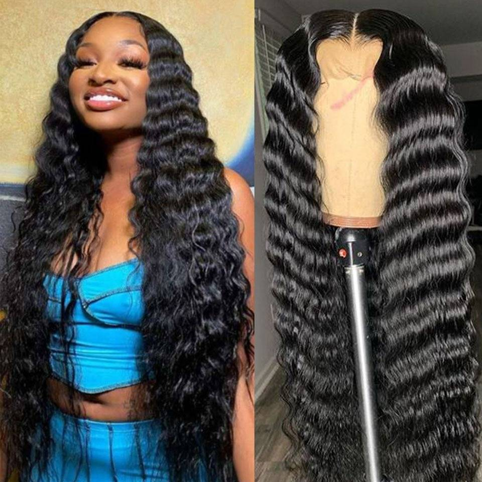 30 Inch Hd Deep Wave Lace Frontal Wig 40 Inch Deep Wave 13x4 Lace Front Wig 250 Density Vietnam Deep Wave Wigs for Black Women