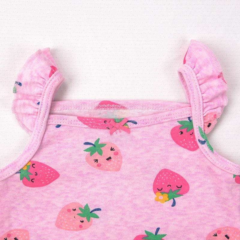 High Quality 6-24 Months Baby Girls Clothes 100% Cotton Baby Onsies Baby Ribbed Summer Bodysuit With Ruffle Sleeves