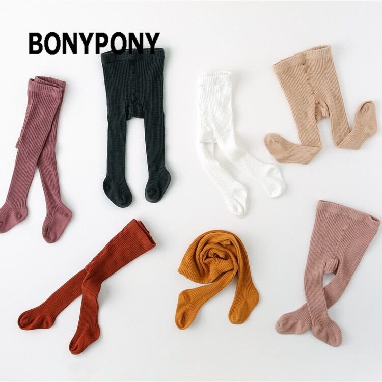 Bonypony Kids Little Girls Boys Dress Bottom Top Pants Toddler Baby Basic Ribbed Leggings Baby Pantyhose Tights