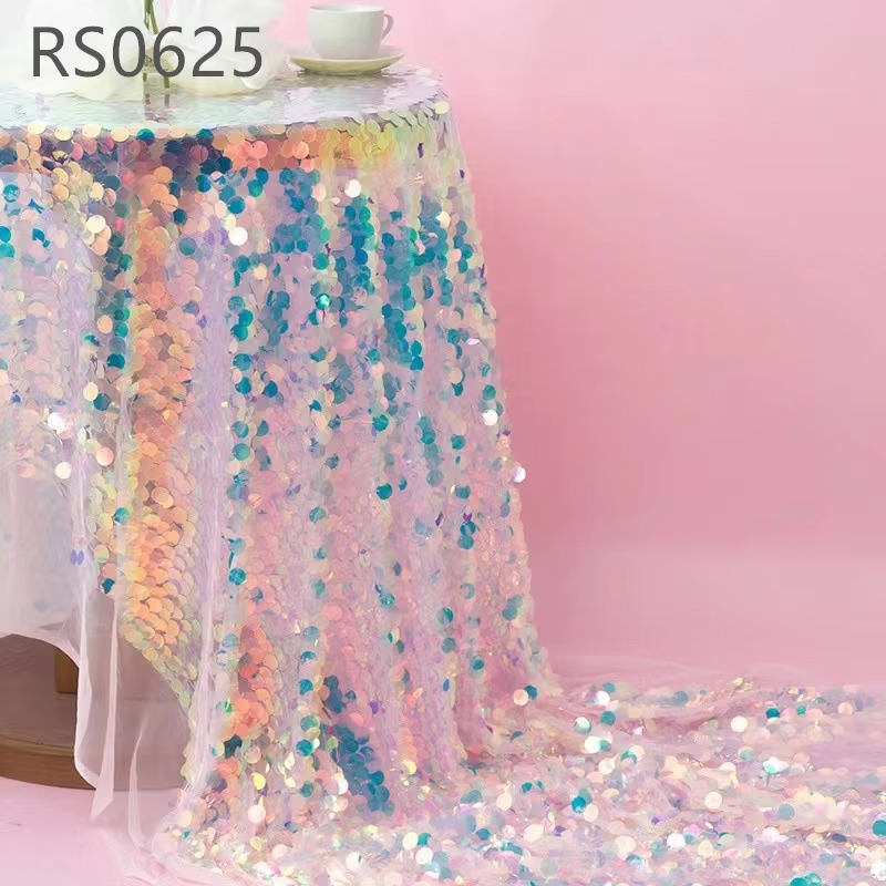 New Arrival 18MM Sequin Embroidery Lace french lace fabric wholesale sequin lace fabric for party dress