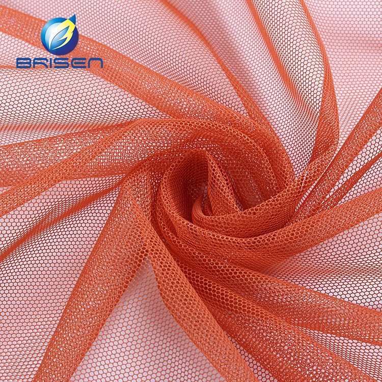 6430 Polyester Hexagonal Tulle Textile Mesh Fabric For Dresses, Underwear, Embroidery