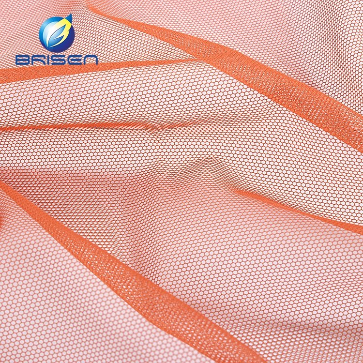 6430 Polyester Hexagonal Tulle Textile Mesh Fabric For Dresses, Underwear, Embroidery