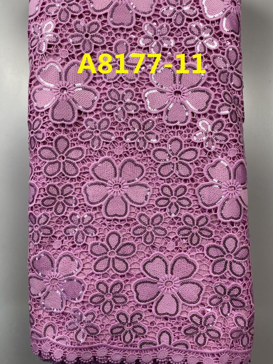 ACI Chemical Lace Embroidery African Fabrics Heavy Quality Guipure Lace Fabric Embroidery 5 Yards/Piece For Wedding Dress