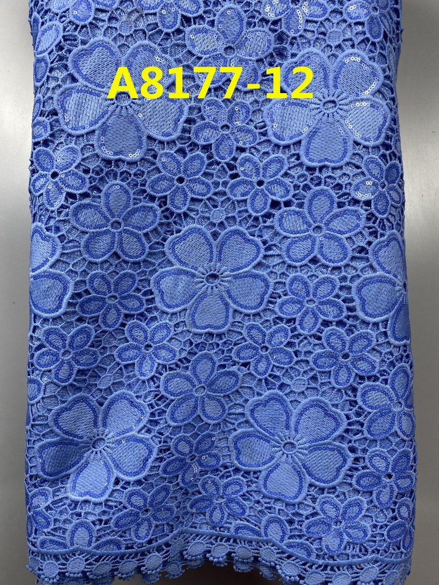 ACI Chemical Lace Embroidery African Fabrics Heavy Quality Guipure Lace Fabric Embroidery 5 Yards/Piece For Wedding Dress