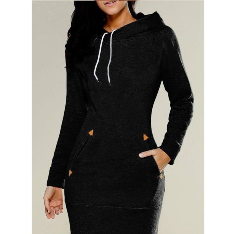 sweatshirt Dresses plus size 2021 Custom Rib Knit Long Sleeve Elegant Women Outfit Winter Casual Hoodie Ladies hoodie dress