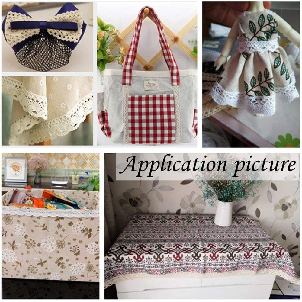 100% White Cotton Sewing Fabric Lace Ribbon Roll Trim For Wedding Decoration Gift Wrap Ribbon