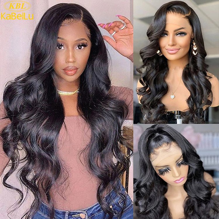 KBL 50inch Body Wave Human Hair Full Lace Wigs Pre Plucked Hairline Vrigin Brazilian Hair 13*6 HD Lace Front Wig 30 Long 5A
