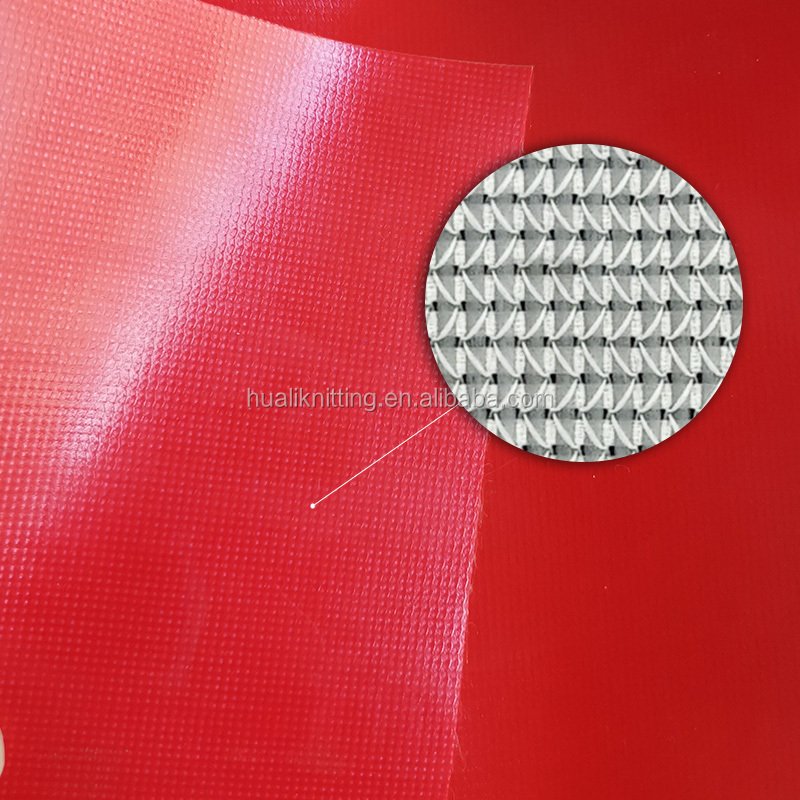 Polyester warp knitted fabric for manufacturing of PVC mesh banner