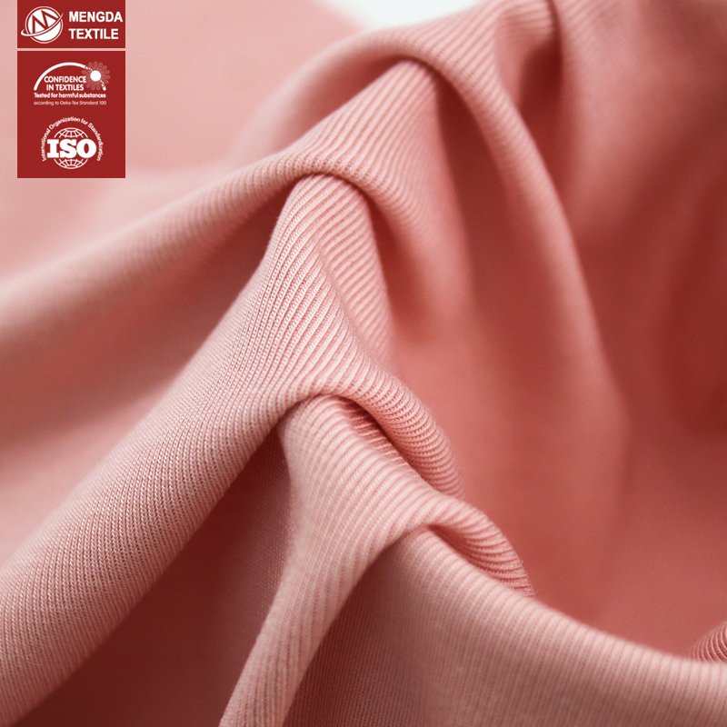 Eco cosy brand degradable 92% rayon 8% spandex jersey rib fabric for kids clothes