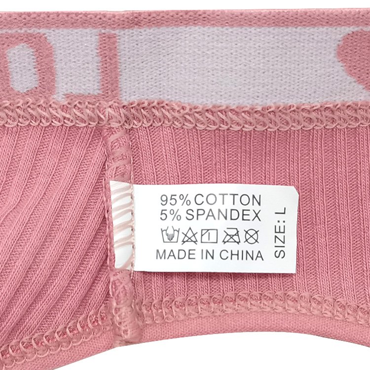 New Lady Underwear Good Quality Ribbed Cotton Bikini Ladies Cotton Panties