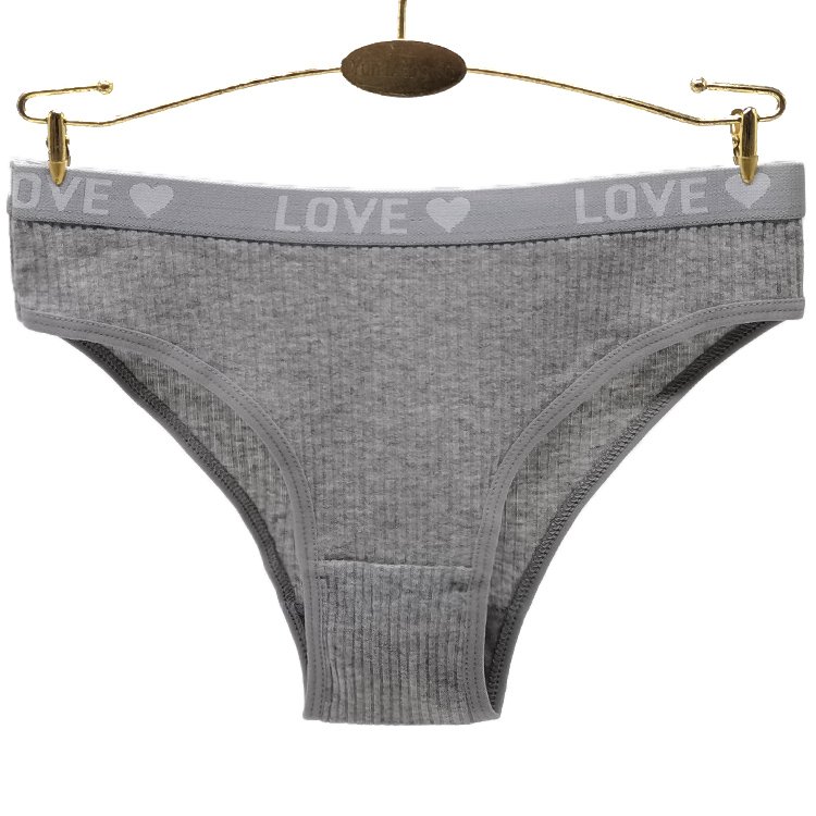 New Lady Underwear Good Quality Ribbed Cotton Bikini Ladies Cotton Panties