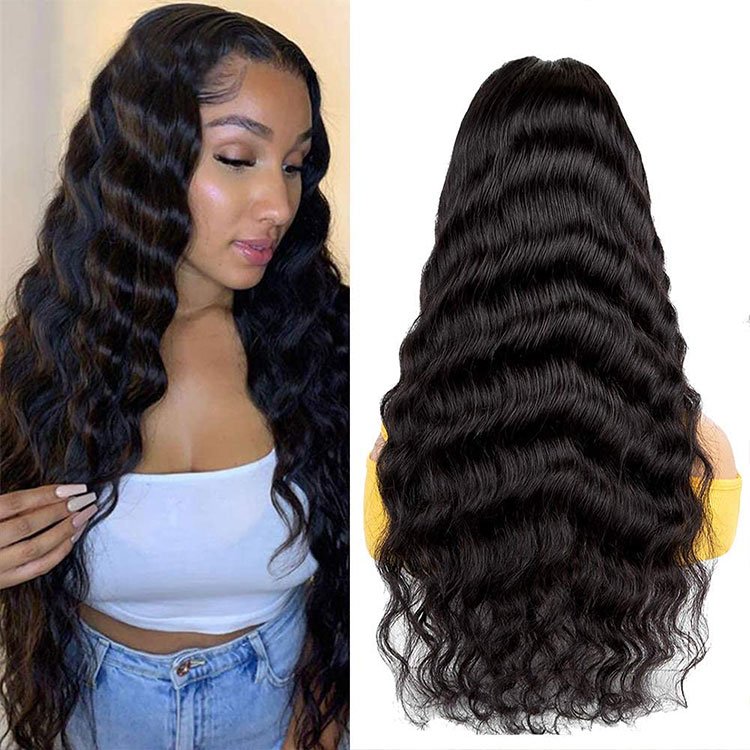 13 by 4 hd transparent loose wave lace front wigs brazilian human hair 100% virgin