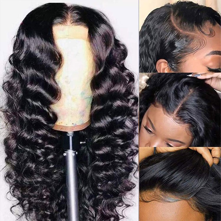 13 by 4 hd transparent loose wave lace front wigs brazilian human hair 100% virgin