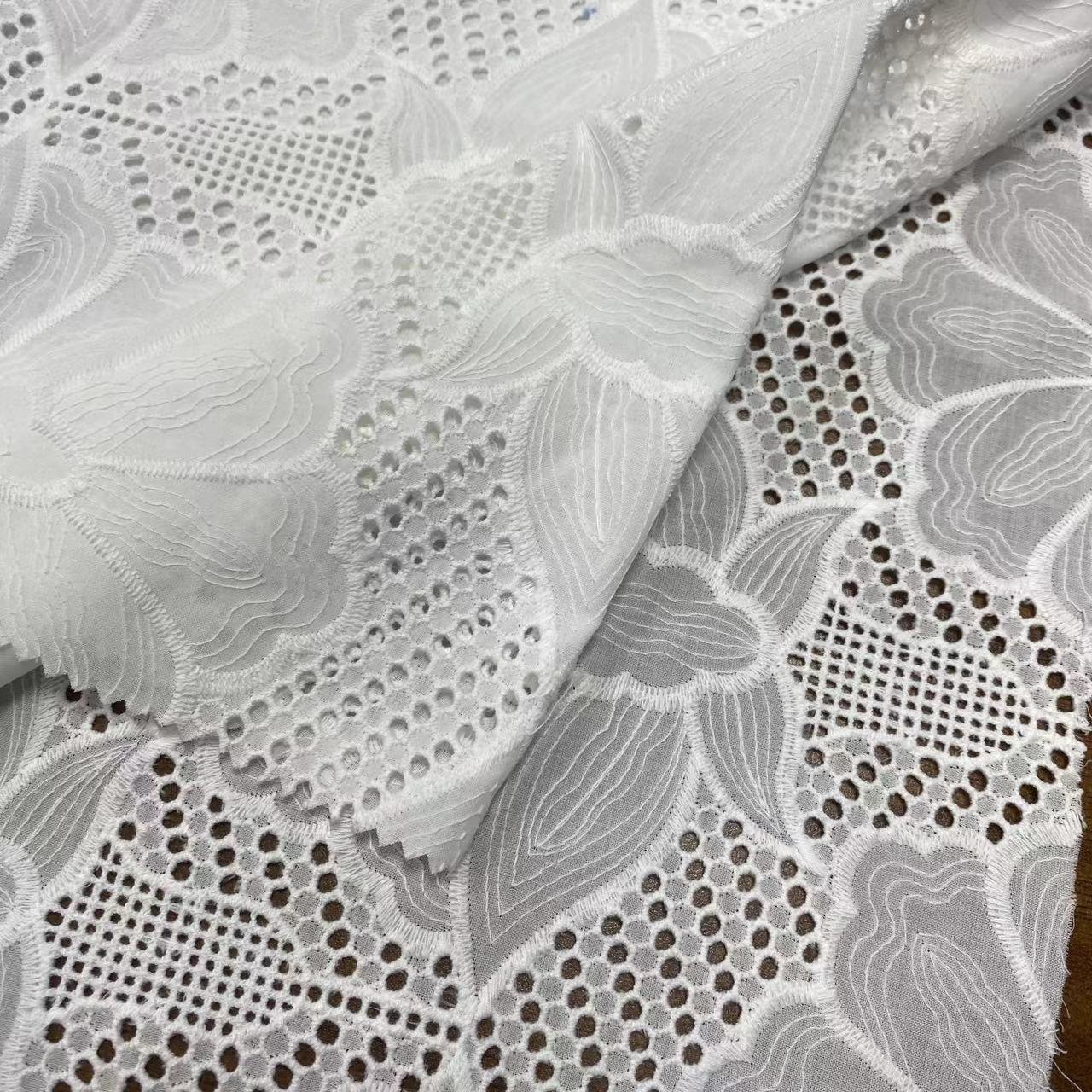 100%Cotton embroidery fabric,plain flower embroidery,Can be made clothing fabrics,multi-color custom,wholesale cotton fabric