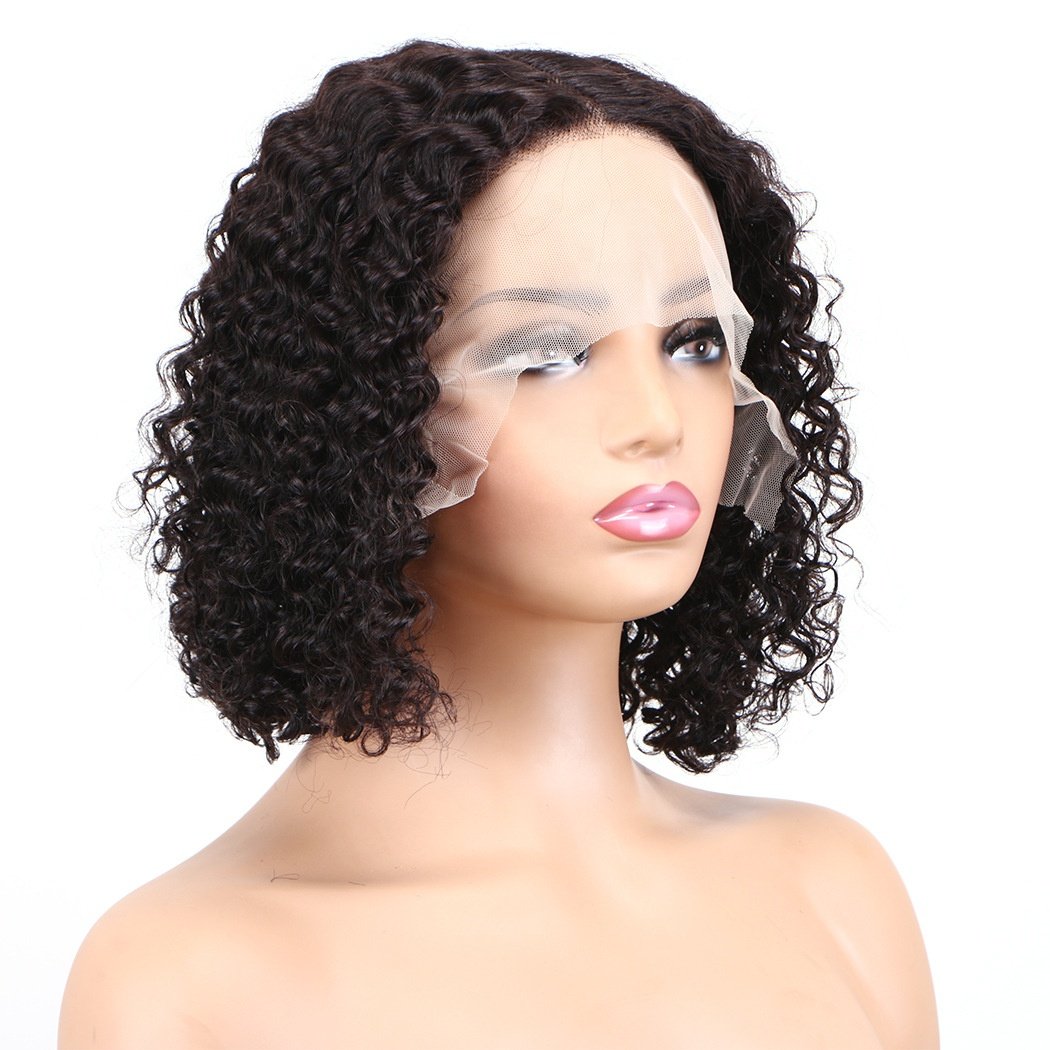 Bob Lace Front Brazilian Virgin Human Hair Wigs for Black Women T Part Lace Front Straight Bob Wig 180% Density Middle Part