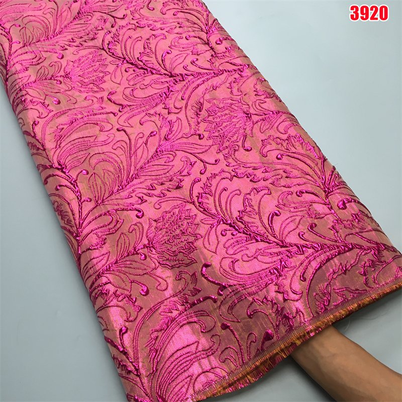 3920 Luxury Royal Blue Damask Embroidery Lace Fabric 2024 African Gild Brocade Lace Fabric for Women Evening Party Dresses Sew