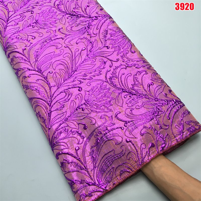 3920 Luxury Royal Blue Damask Embroidery Lace Fabric 2024 African Gild Brocade Lace Fabric for Women Evening Party Dresses Sew
