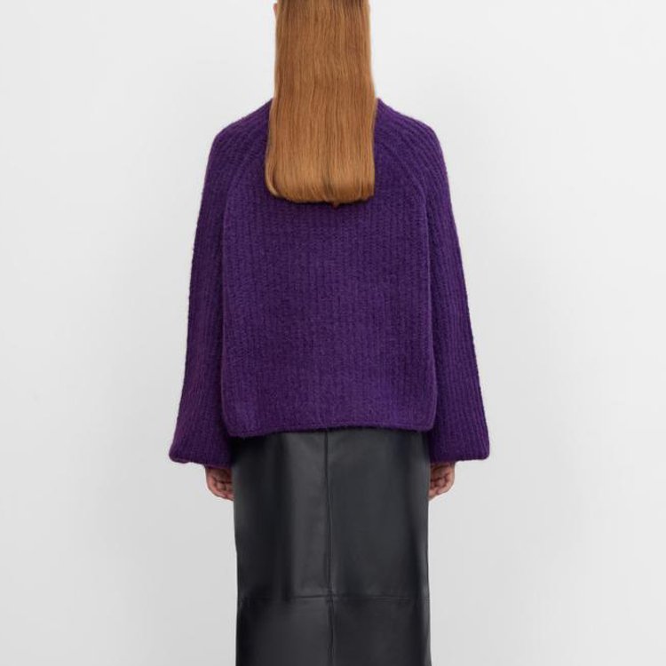 Custom Winter Warm Chunky Knit Solid Pullover Rib Knit Women Sweaters