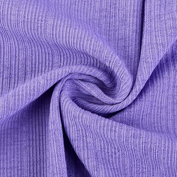 wholesale fabric textile raw material rib polyester spandex knit fabric for dress clothing