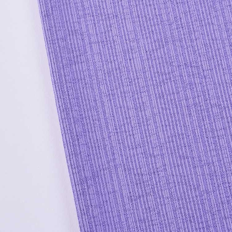 wholesale fabric textile raw material rib polyester spandex knit fabric for dress clothing