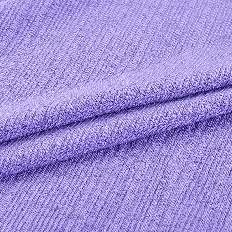 wholesale fabric textile raw material rib polyester spandex knit fabric for dress clothing