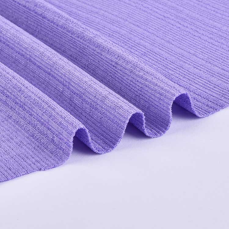 wholesale fabric textile raw material rib polyester spandex knit fabric for dress clothing