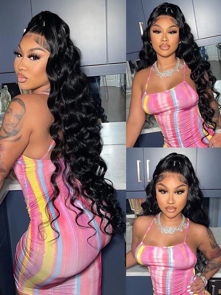 Loose Deep Wave 13x4 Lace Front Human Hair Wig Brazilian Glueless Wigs For Women Human Hair Lace Frontal Wig Pre Plucked